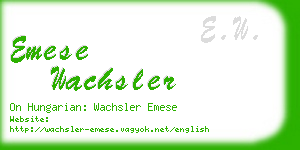 emese wachsler business card